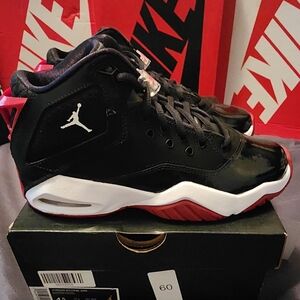 Nike Black and Red High-Top Sneakers